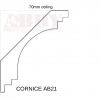 AB21 Small modern cornice with detailed step top and bottom - Image 2