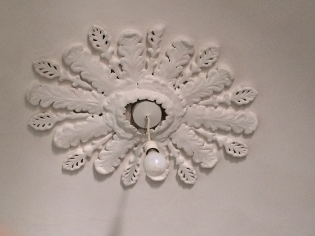 ceiling centre with light bulb restoration