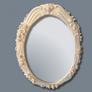 Large oval decorative mirror