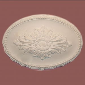 SCALLOPED OVAL WITH LEAF & BEAD CEILING CENTRE CC28 430mm X 310mm